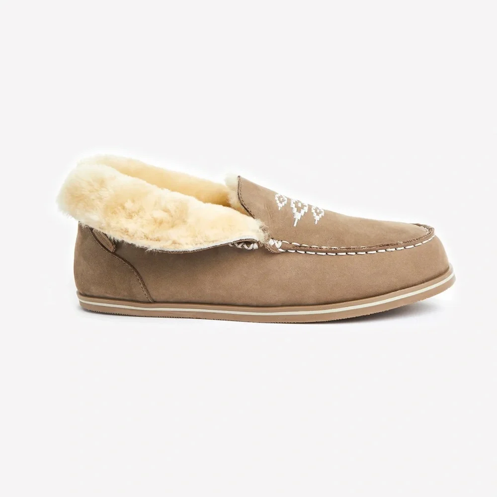 hari mari ALTA Storm nubuck leather shearling indoor/outdoor slippers 8 SOLD OUT - Picture 2 of 11